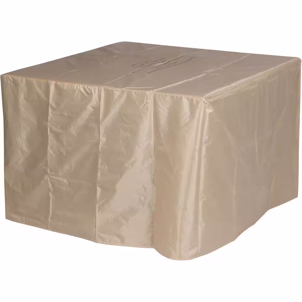 Shine Company Merida Square Outdoor Propane Gas Grey Fire Pit Table with Lava Rock, 34.75 in. Long