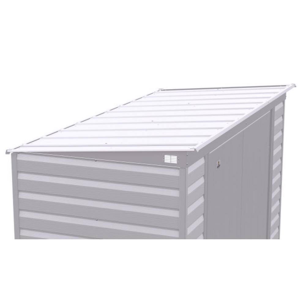 Arrow Select 10 ft. W x 4 ft. D Flute Grey Metal Shed 35 sq. ft.
