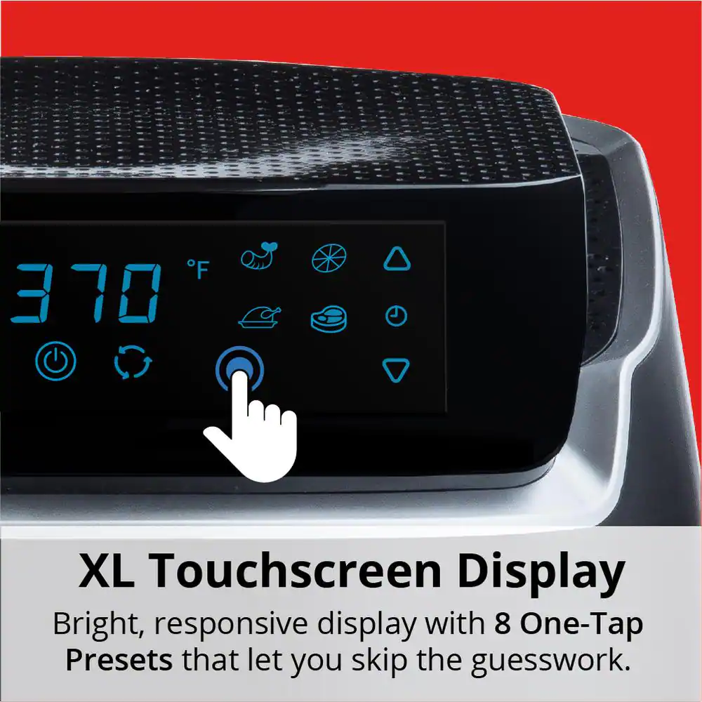 ARIA 10 qt. Black AirFryer with Recipe Book