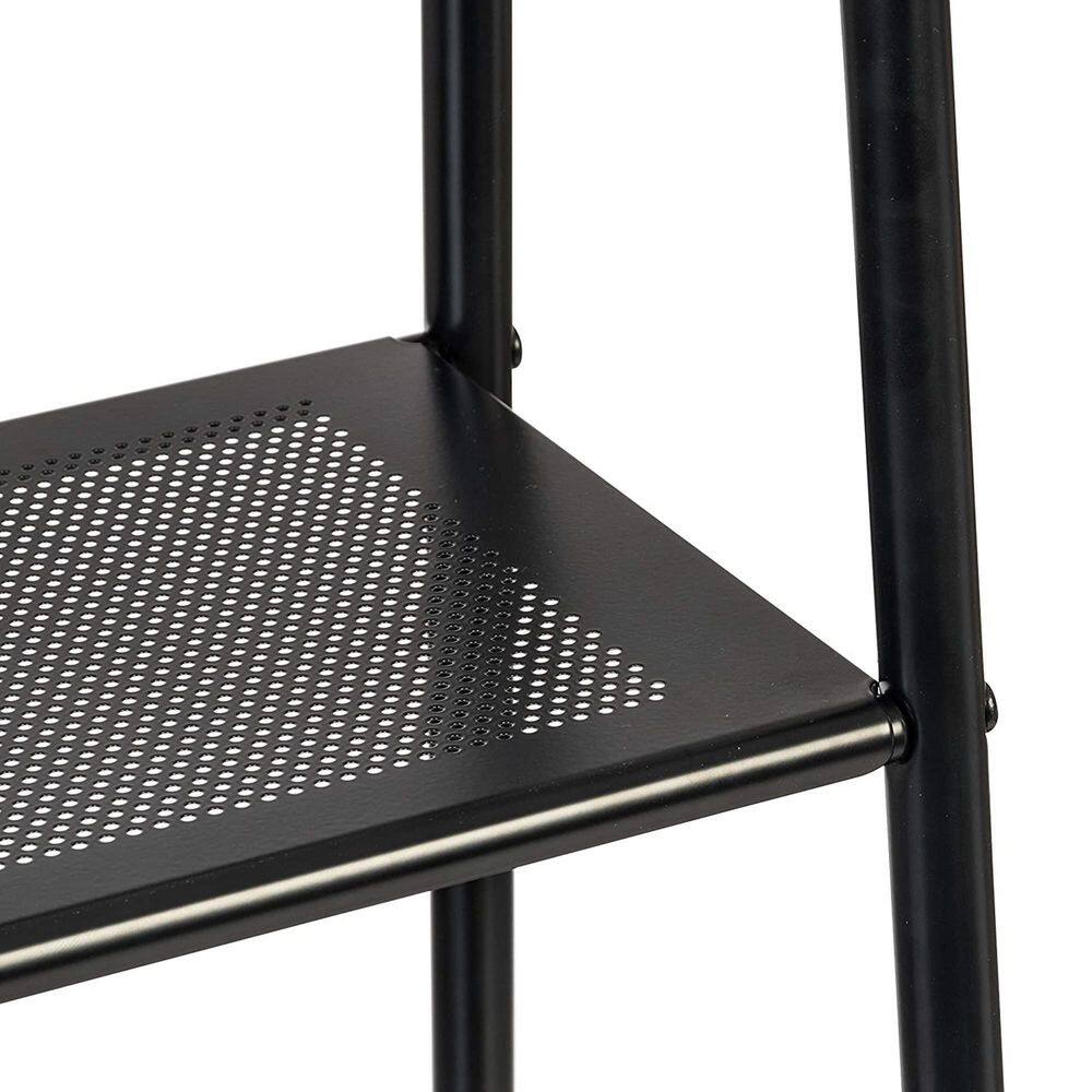 None Black Metal Garment Clothes Rack 40 in. W x 59 in. H