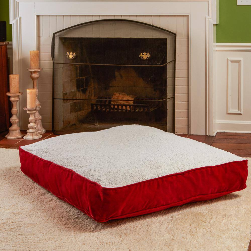 Happy Hounds Buster Large Crimson Sherpa Dog Bed