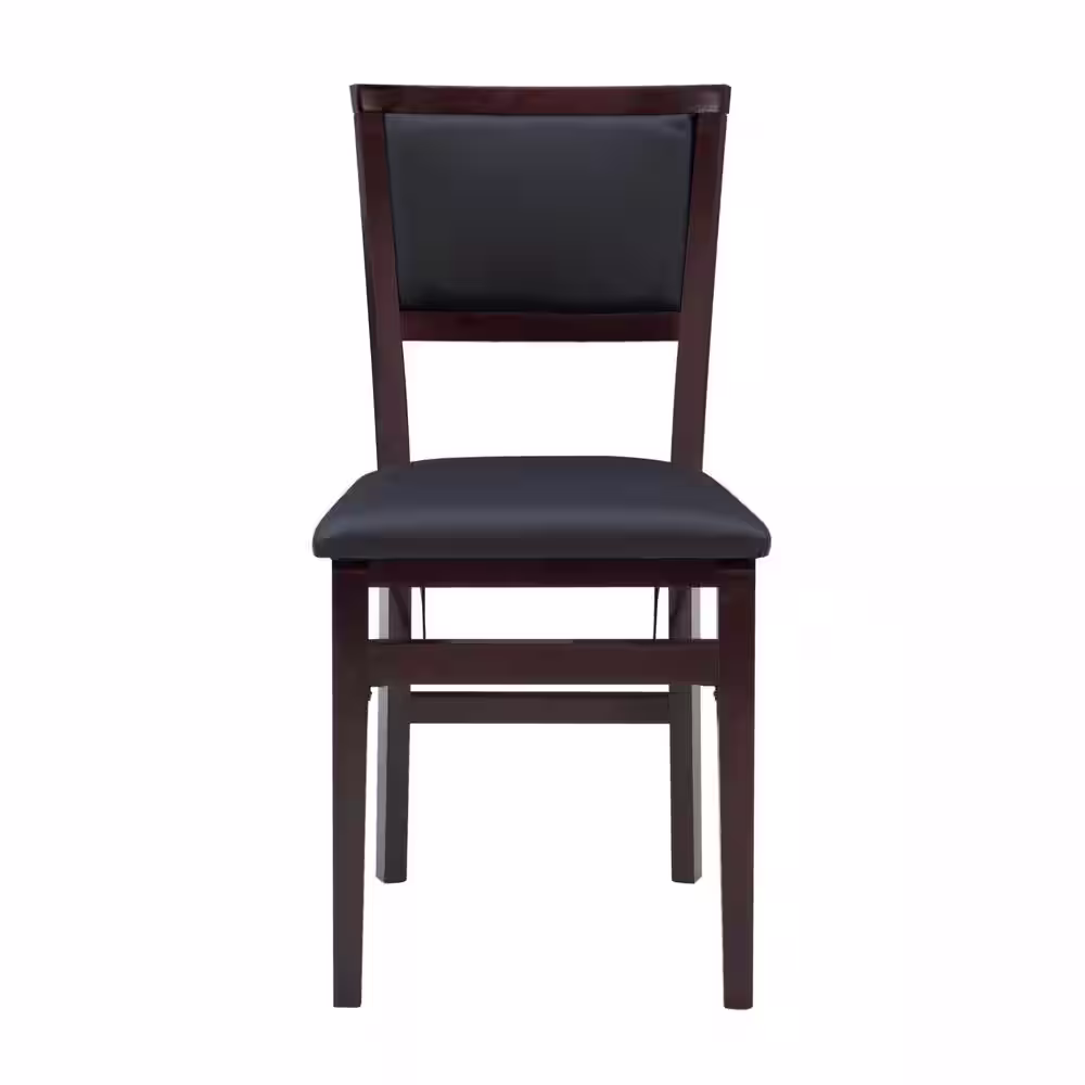 None Noelle Merlot Pad Wood Folding Chair (Carton of 2)
