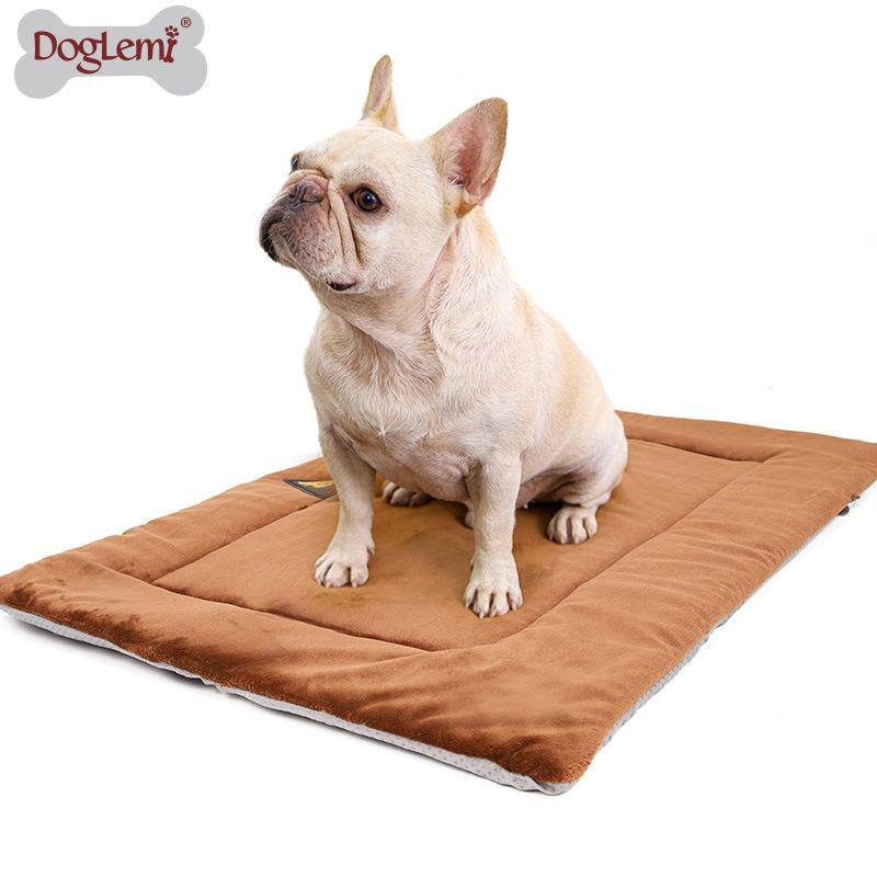 None 24 In. x 18.1 In.Thickened Warm Winter Pet Dog Cage Mat Crate Pad, Brown