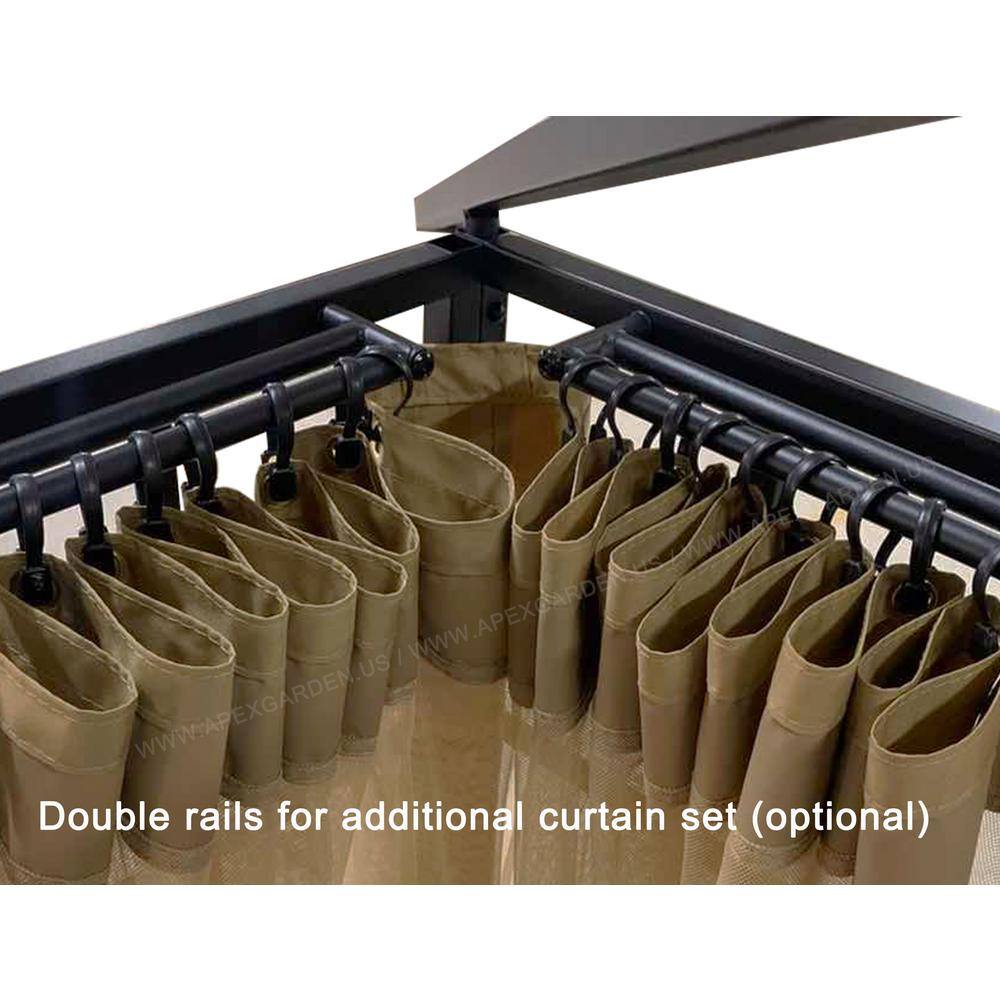 APEX GARDEN Melody II â?10 ft. x 12 ft. Gazebo with Mosquito Net