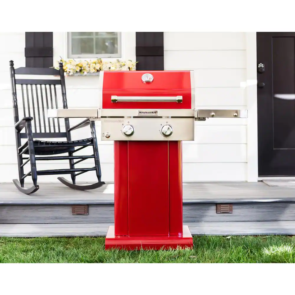 KitchenAid 2-Burner Propane Gas Grill in all Red