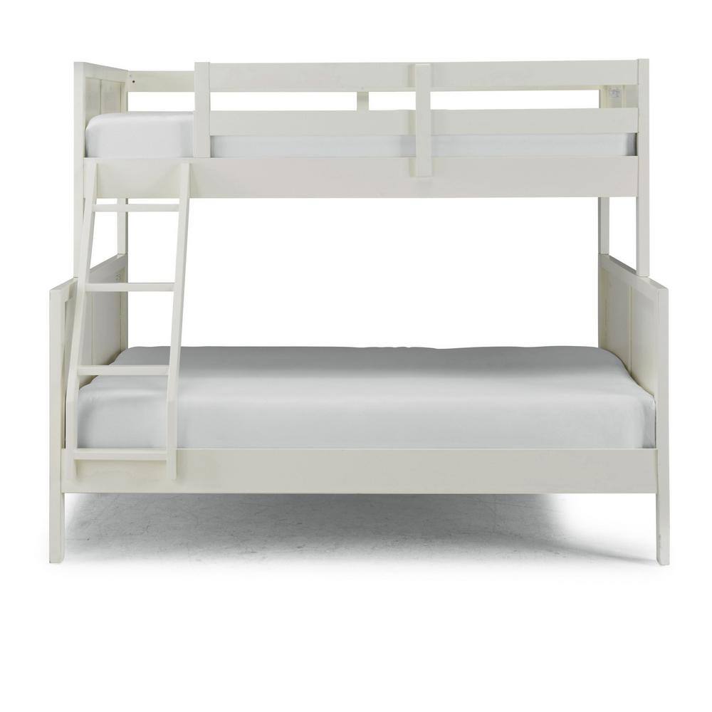 HOMESTYLES Naples Off White Twin Over Full Bunk Bed