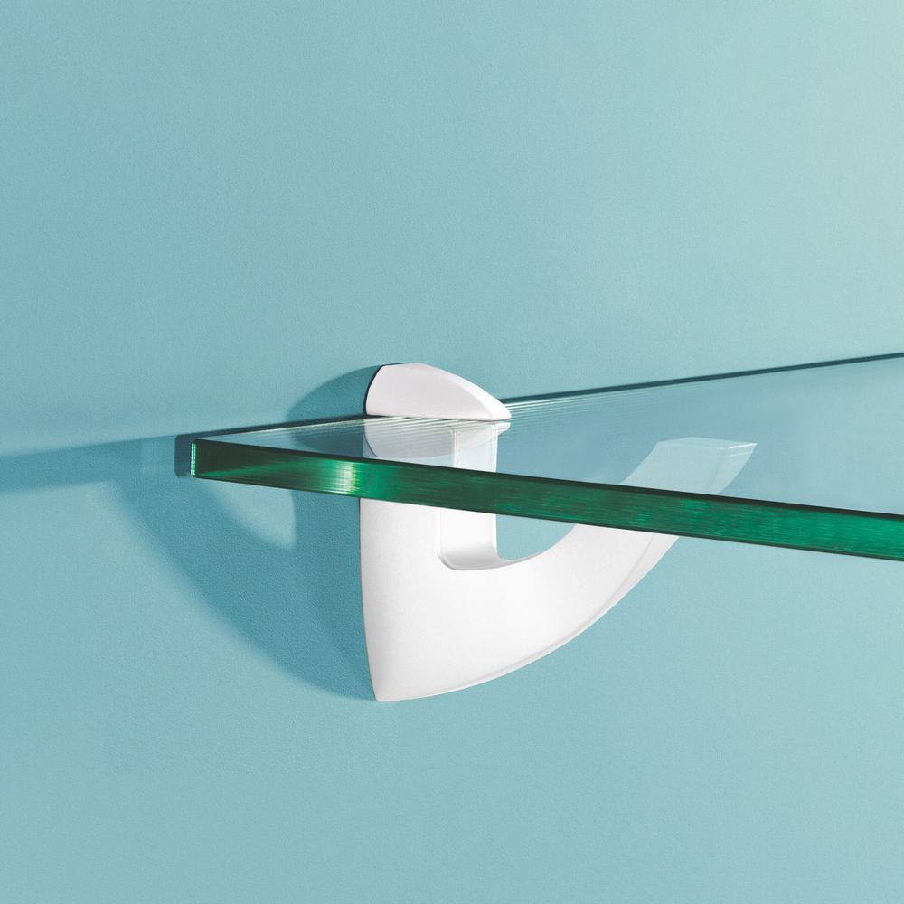 Dolle SCOOP Maxi 0.2 in.-1.6 in. White Adjustable Shelf Bracket (2-Pack)