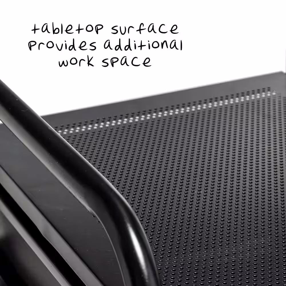 Honey-Can-Do Steel and Plastic Rolling 10-Drawer Cart in Black