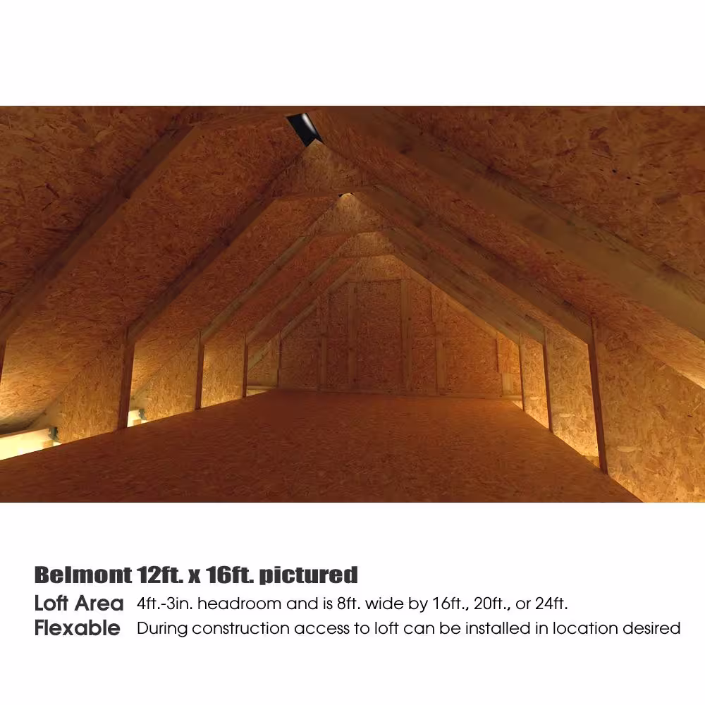 Best Barns Belmont 12 ft. x 16 ft. Wood Storage Shed Kit with Floor including 4 x 4 Runners