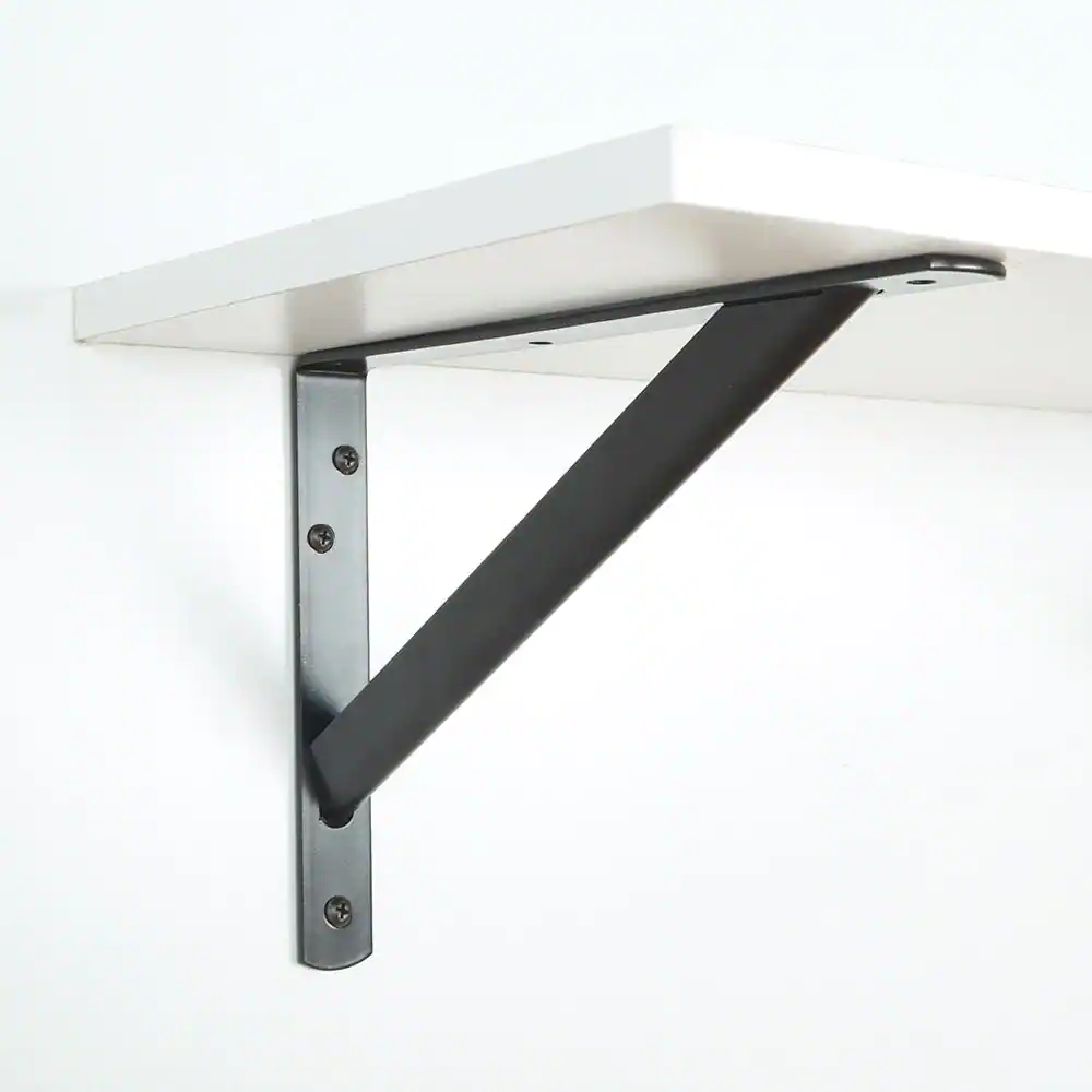 Everbilt 8 in. x 11.25 in. x 1.05 in. Bronze Steel Heavy Duty 300 lbs. Shelf Bracket in Bronze