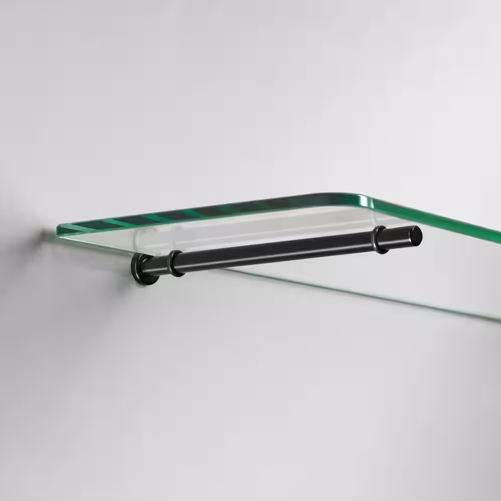 Dolle ATLAS 7.9 in. Black Steel Shelf Bracket (2-Pack)