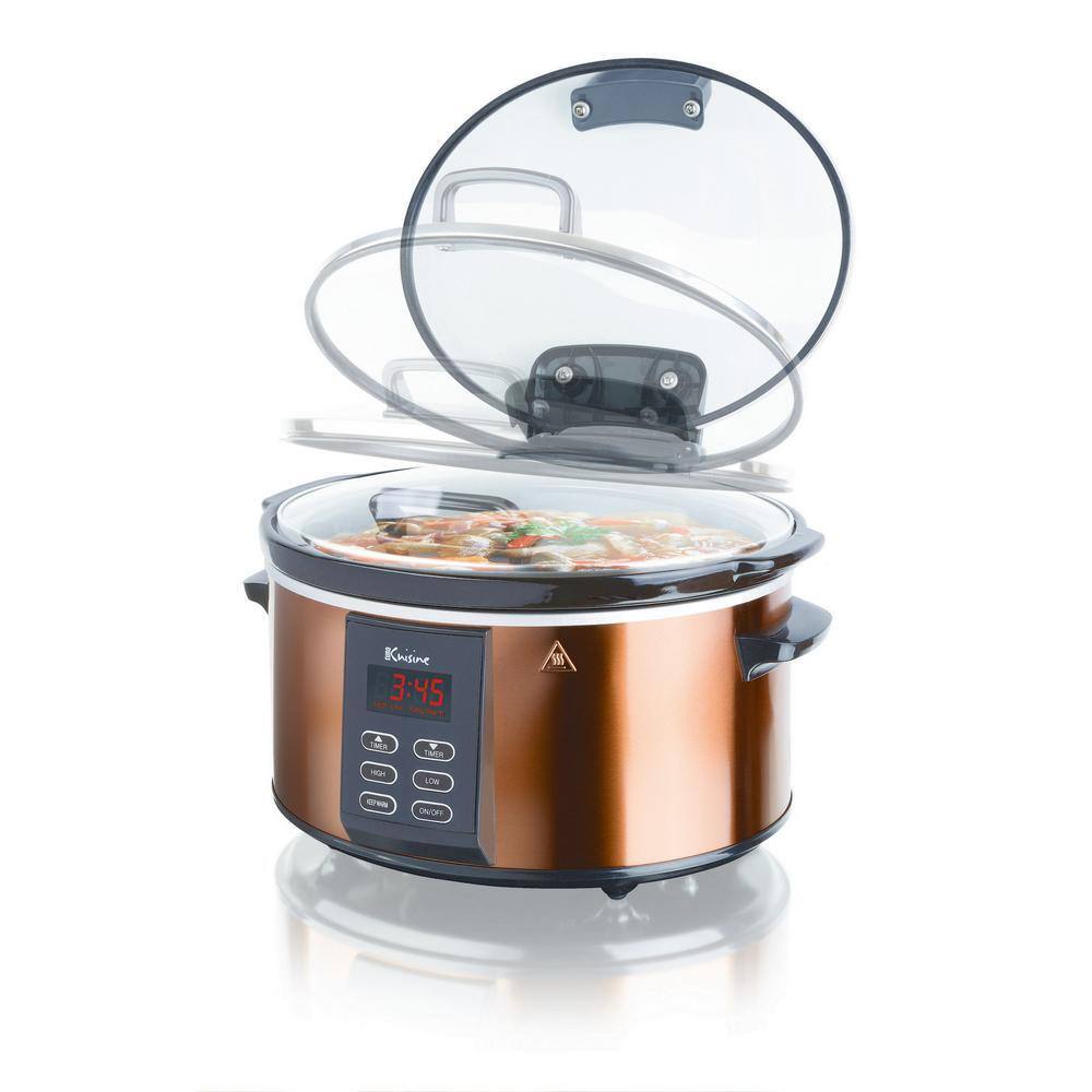 Euro Cuisine 6 Qt. Copper Electric Digital Slow Cooker