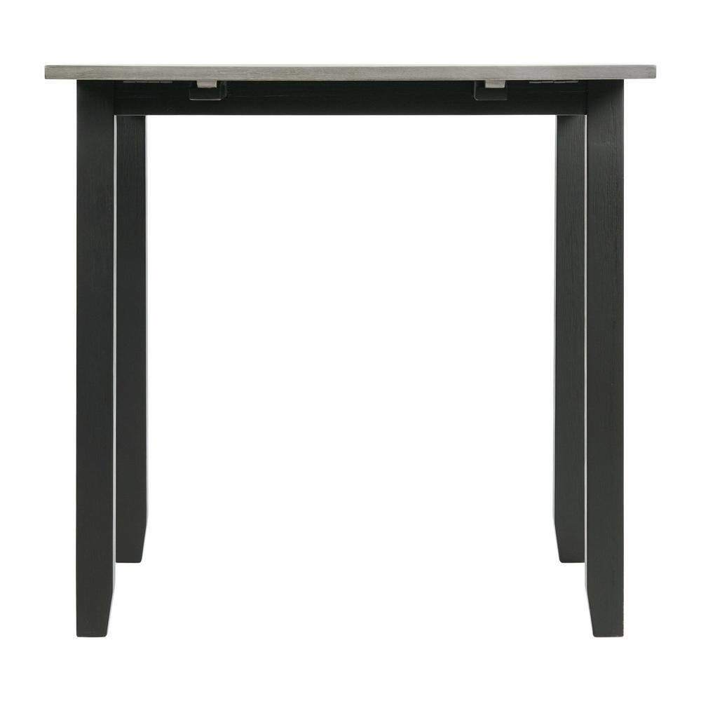 Picket House Furnishings Tuttle 3-Piece Drop Leaf Dining Set in Gray Table and 2-Chairs