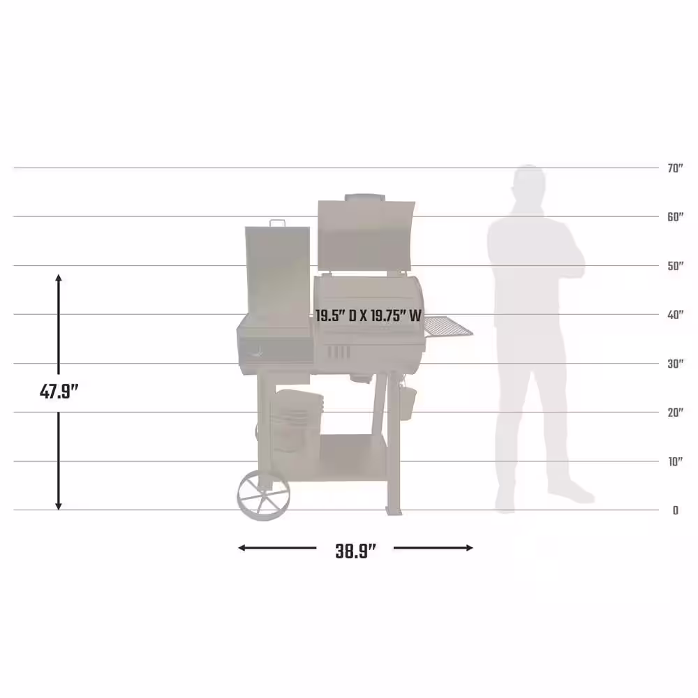 OKLAHOMA JOE'S Rider 600 G2 Pellet Grill in Black with 617 sq. in. Cooking Space