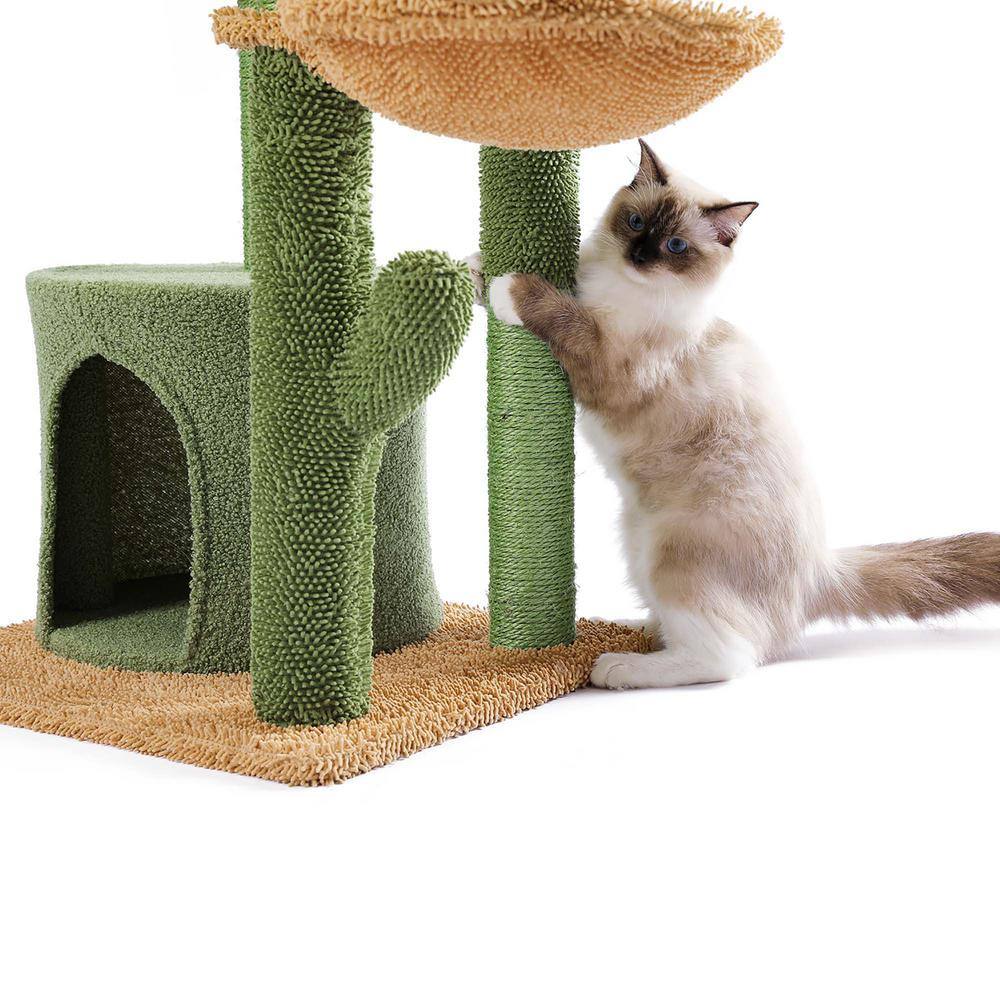 Foobrues Cactus Cat Tree Hammock Perch Condo