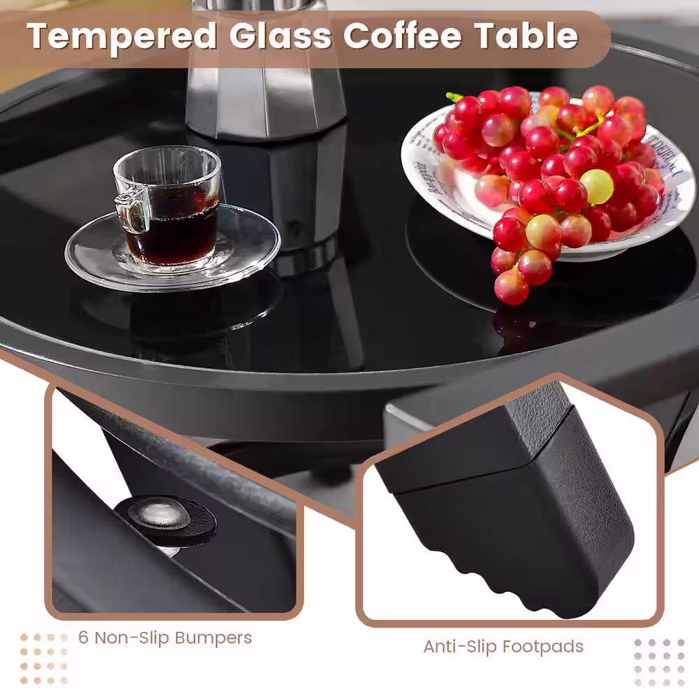 Costway 5-Piece Wicker Patio Conversation Set Space Saving Cushions Chairs with Ottomans Table Beige Cushions