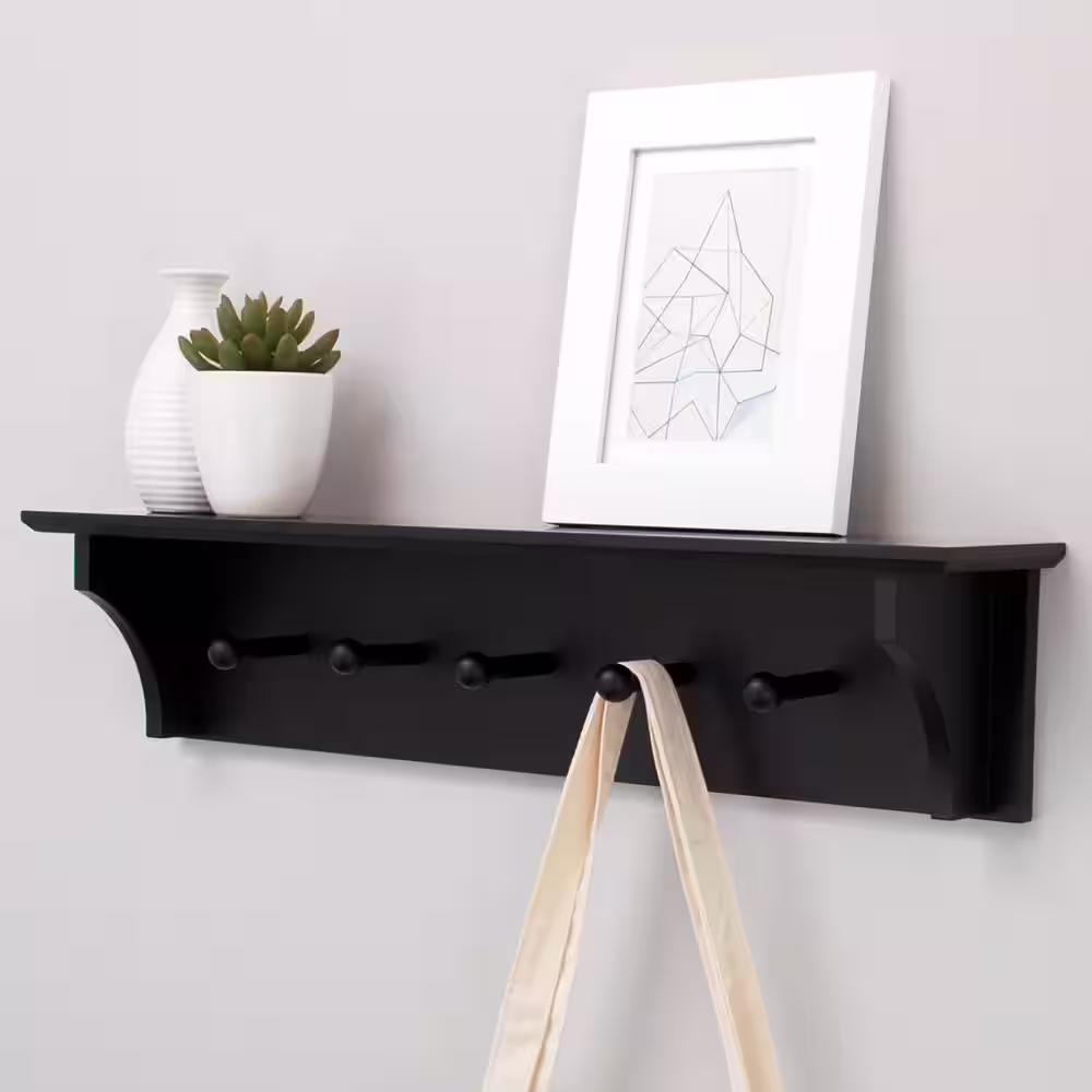 Kiera Grace kieragrace Foster Wall Shelf with 5 Pegs