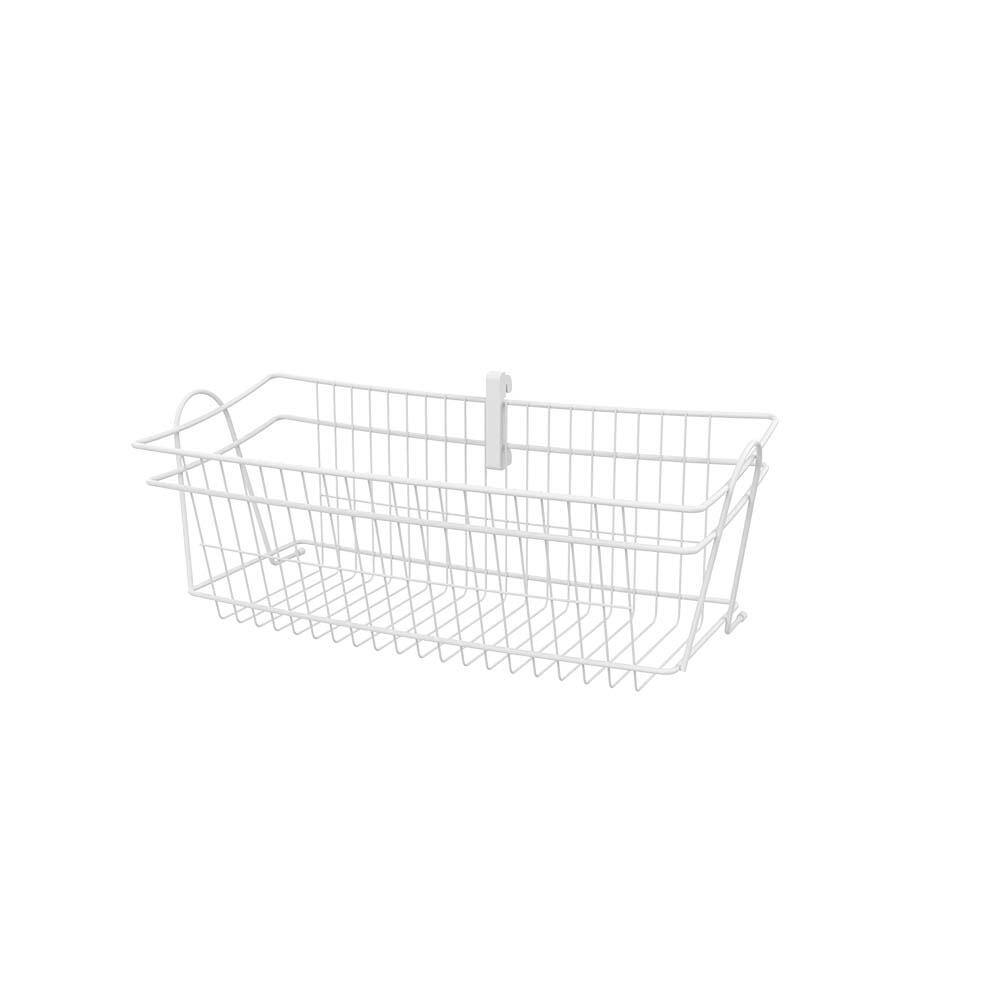 ClosetMaid 8.4 in. H x 19.5 in. W White Steel 1-Drawer Close Mesh Wire Basket