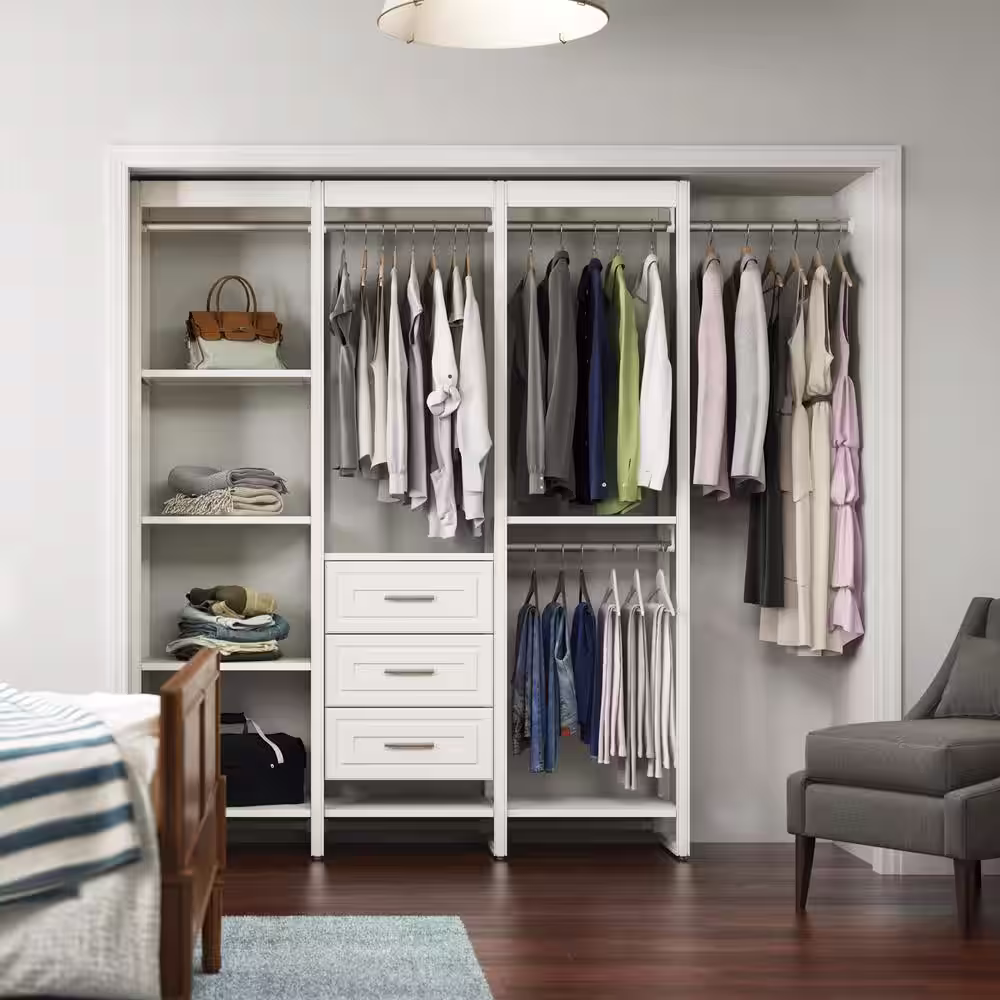 CLOSETS By LIBERTY 24 in. Customizable Classic White Closet Rod