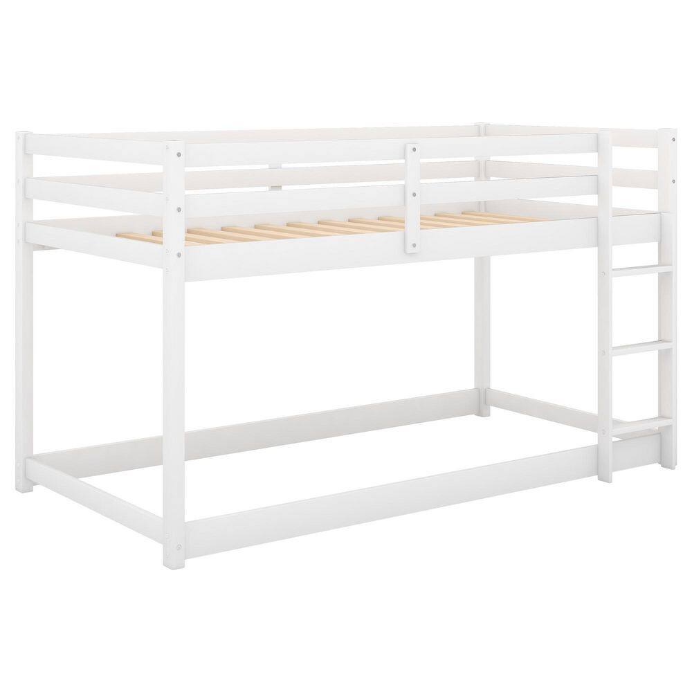 Harper & Bright Designs White High Quality Twin Over Twin Bunk Bed