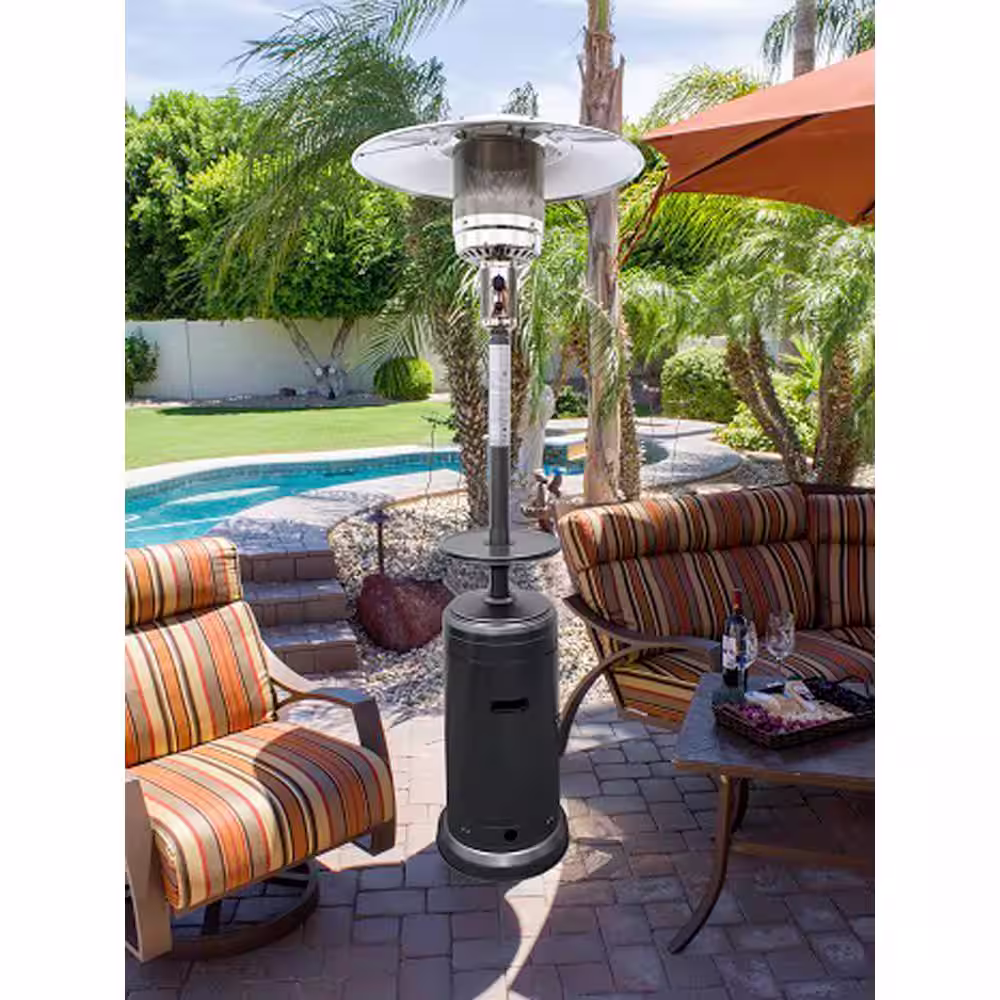 AZ Patio Heaters 48,000 BTU Hammered Silver Propane Patio Heater