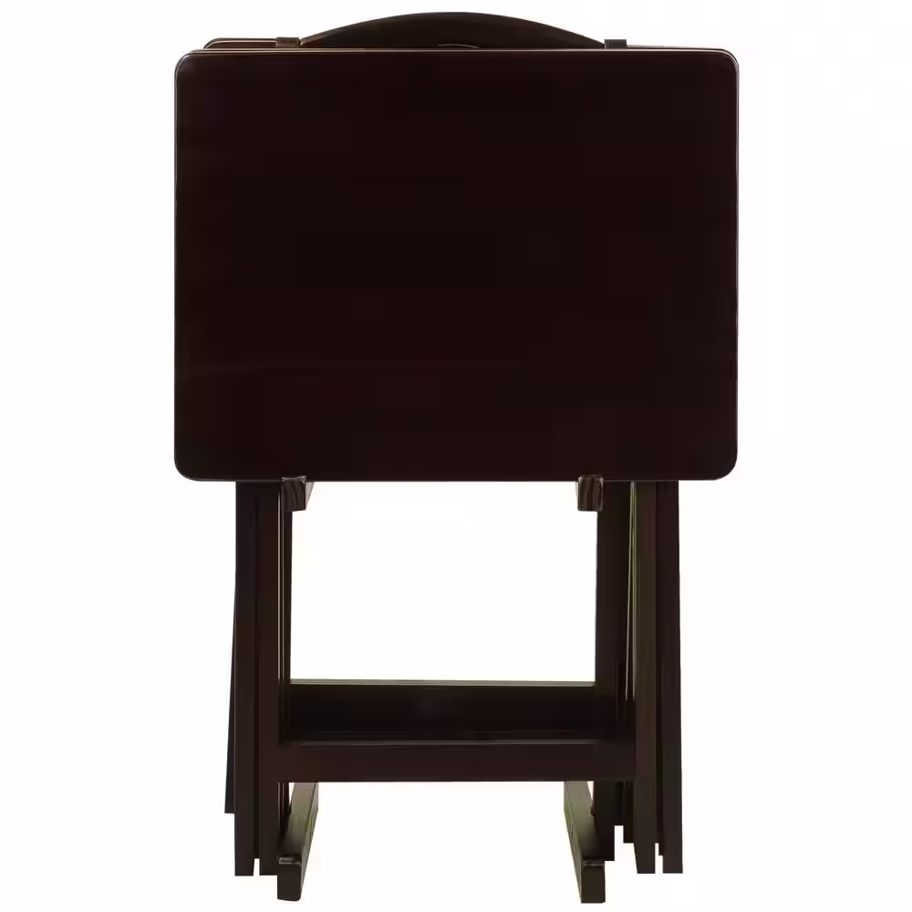 Casual Home 5-Piece Espresso Foldable Tray Table
