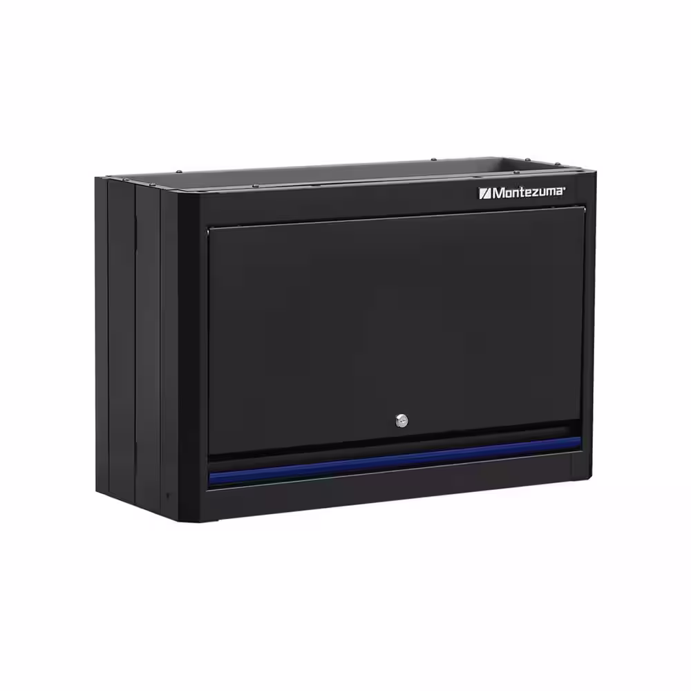 Montezuma Steel 1-Shelf Wall Mounted Garage Cabinet in Charcoal Gray (30 in W x 20 in H x 12 in D)