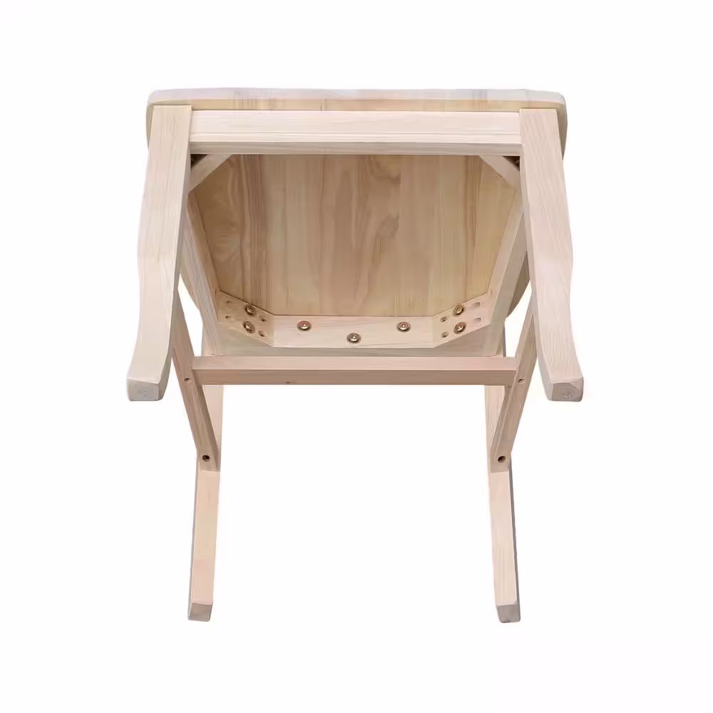 International Concepts Unfinished Wood Double X-Back Dining Chair (Set of 2)