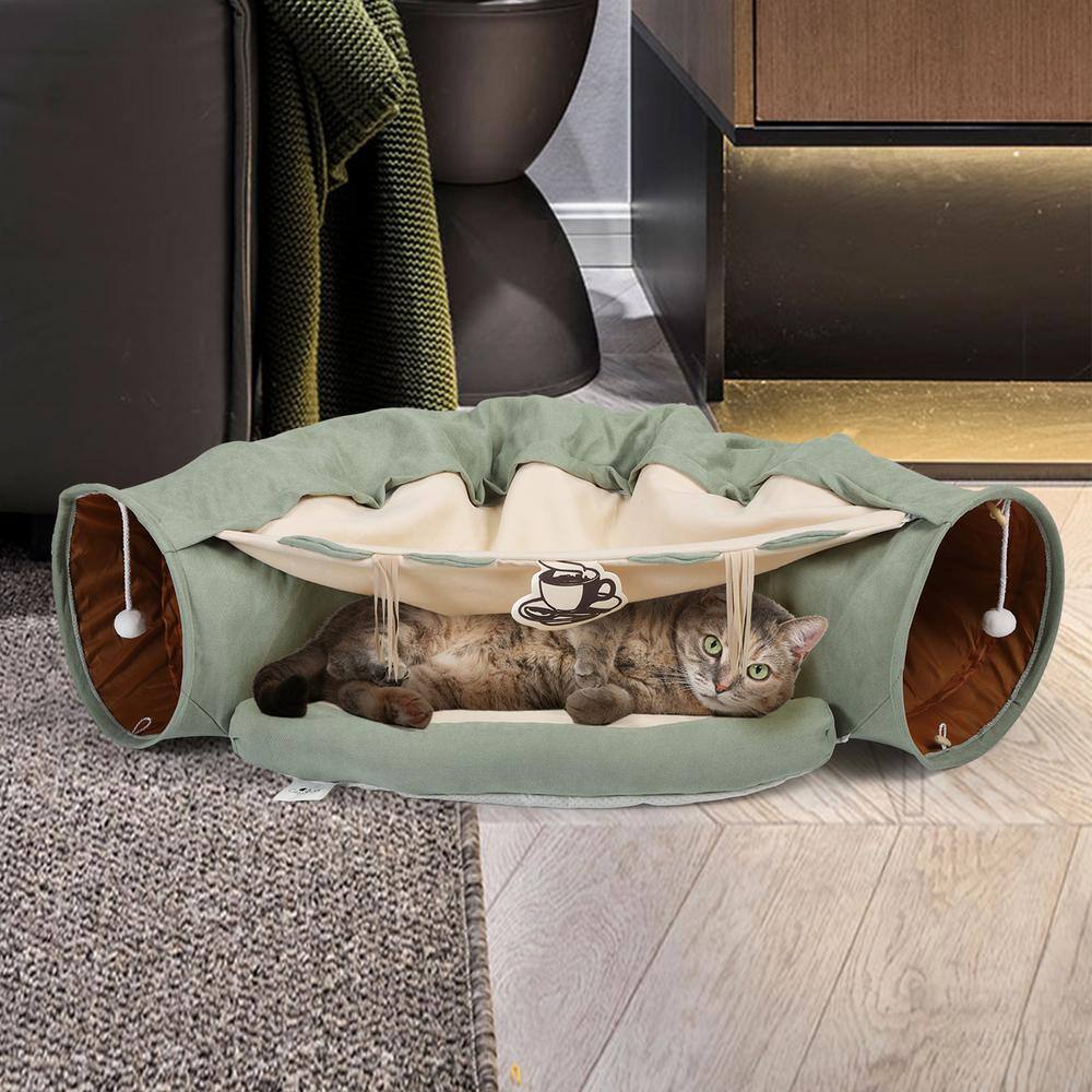 COZIWOW Cat Tunnel Washable Cat Bed
