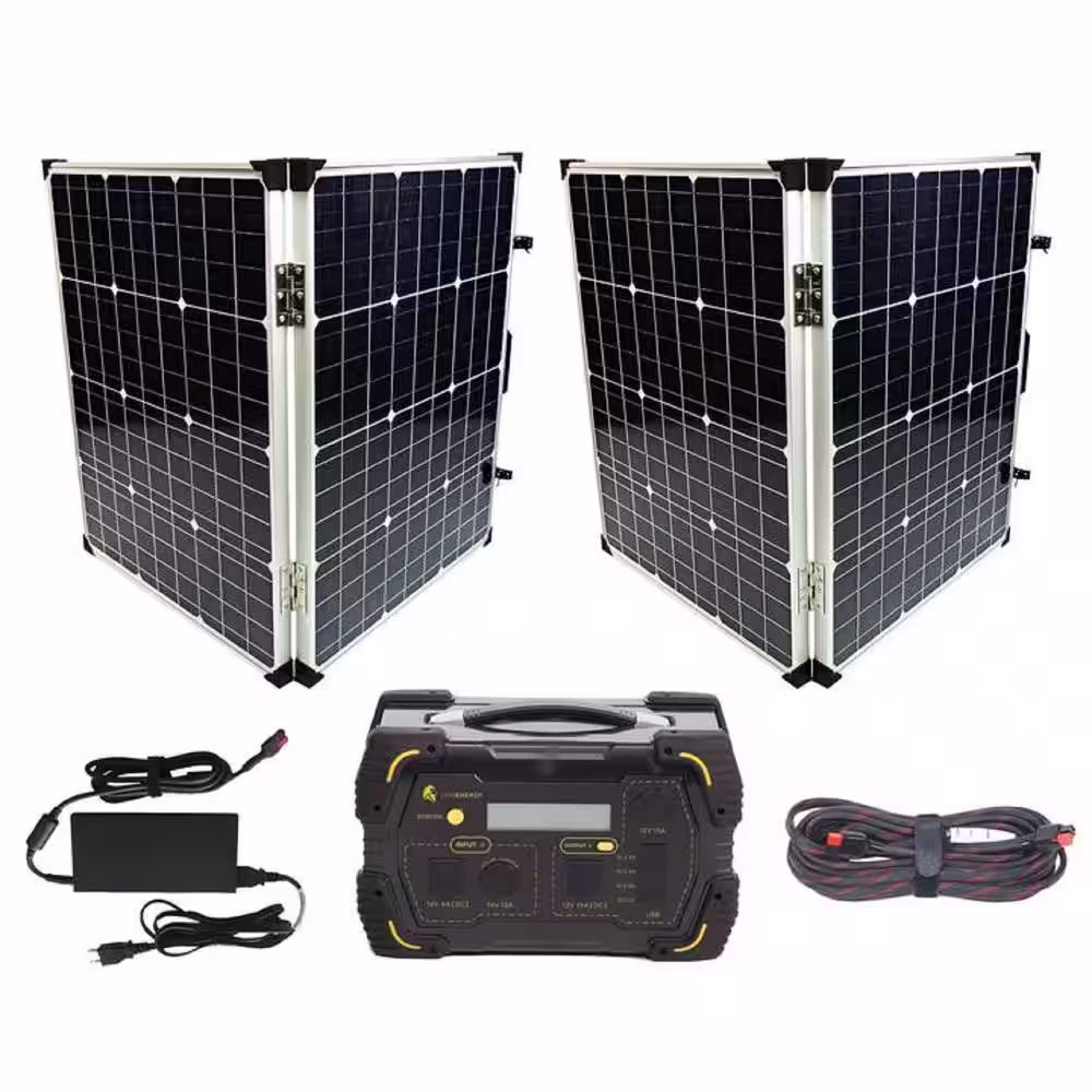 Hud-1 EZ Buildings 16 ft. W x 16 ft. D Cabin Kit with Solar Package D.I.Y. Log