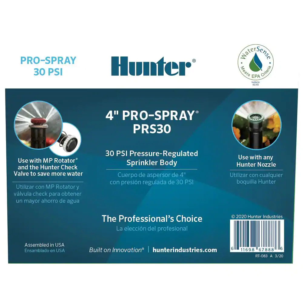 Hunter 4 in. Pro-Spray Pop-Up Sprinkler Pressure Regulated Body