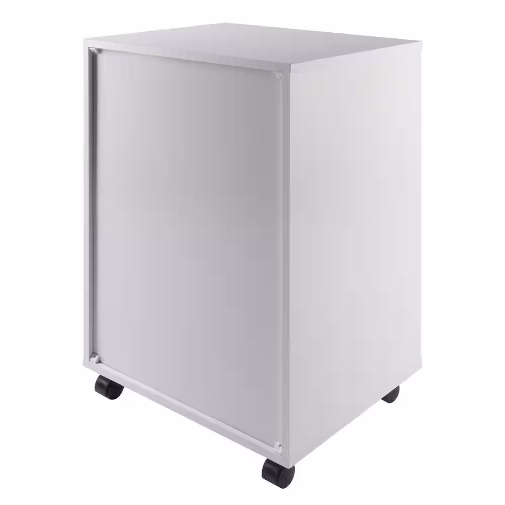 None Halifax White 5-Drawer Cabinet Cart