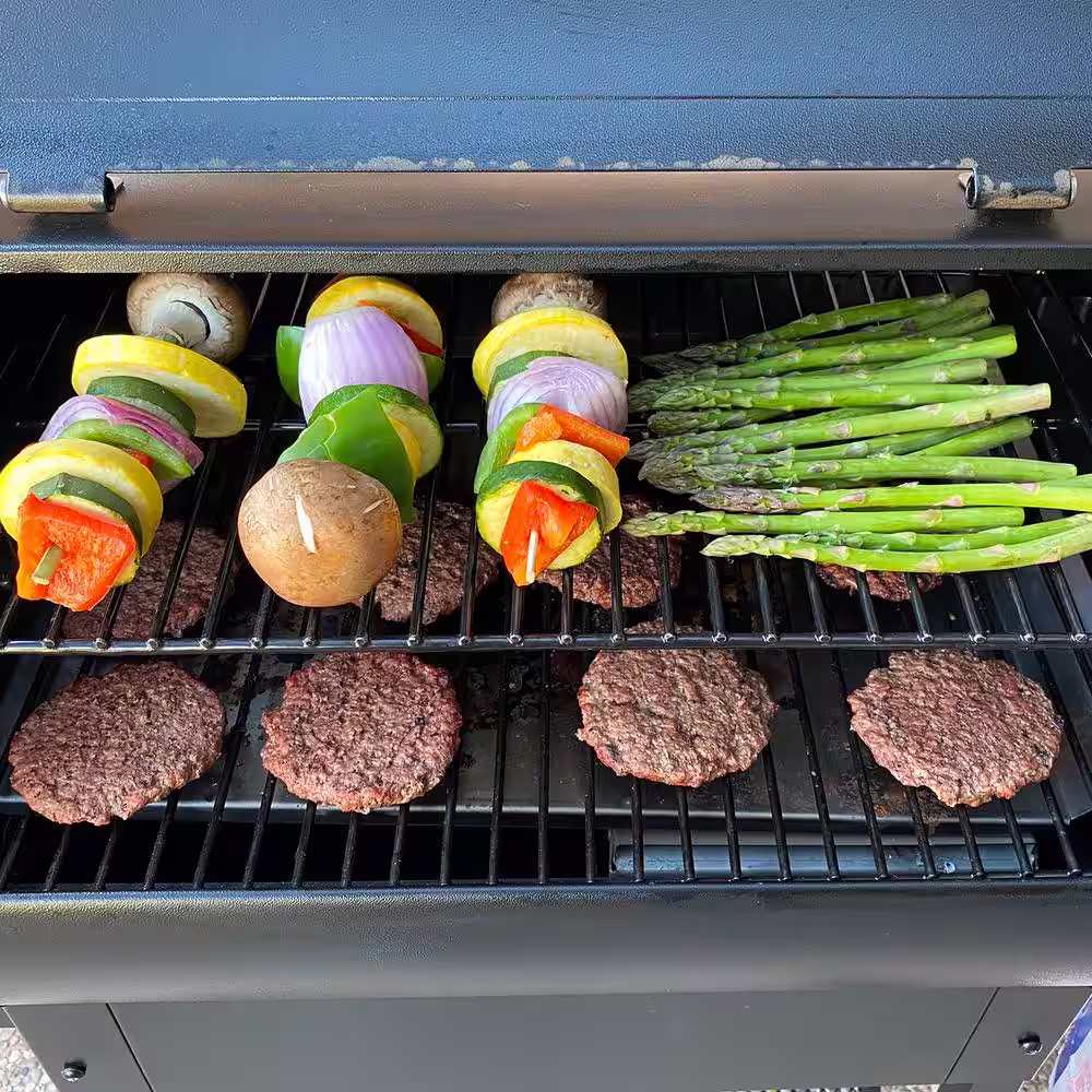 Lifesmart 510 sq. in. Cooking Surface Pellet Grill in Black with Meat Probe and Precision Digital Control