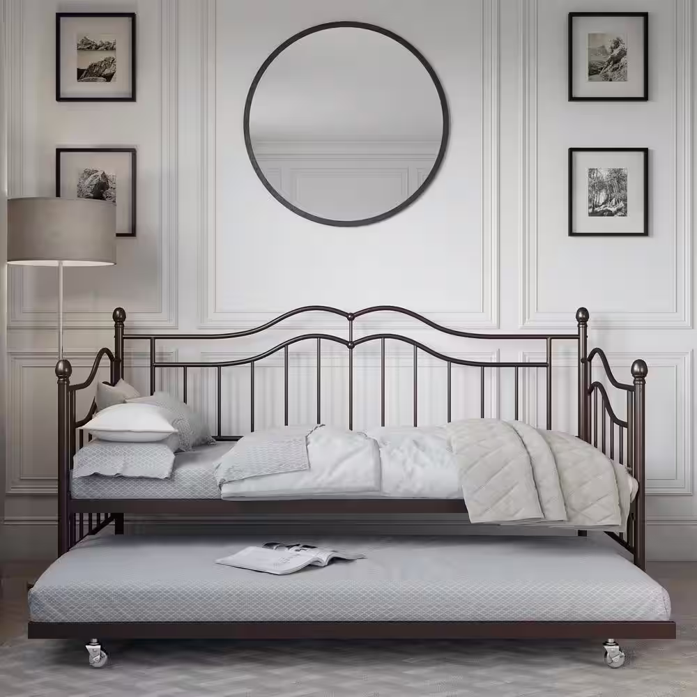 DHP Tokyo Brushed Bronze Trundle Day Bed