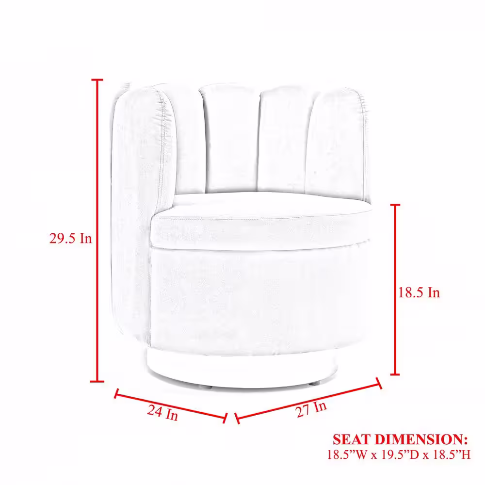 Nicole Miller Stefan Blush/Gold Velvet Accent Chair with Upholstered Armless