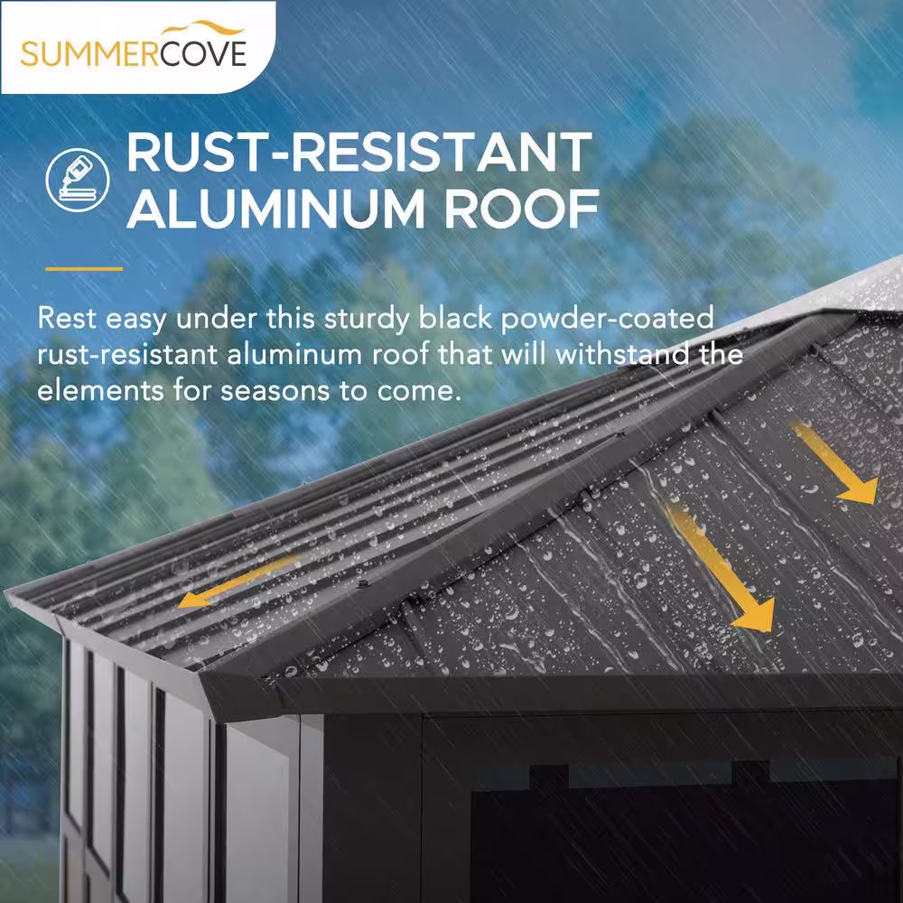 Sunjoy 11 ft. x 11 ft. Leanna Multi-Purpose Studio/Hot Tub Shelter