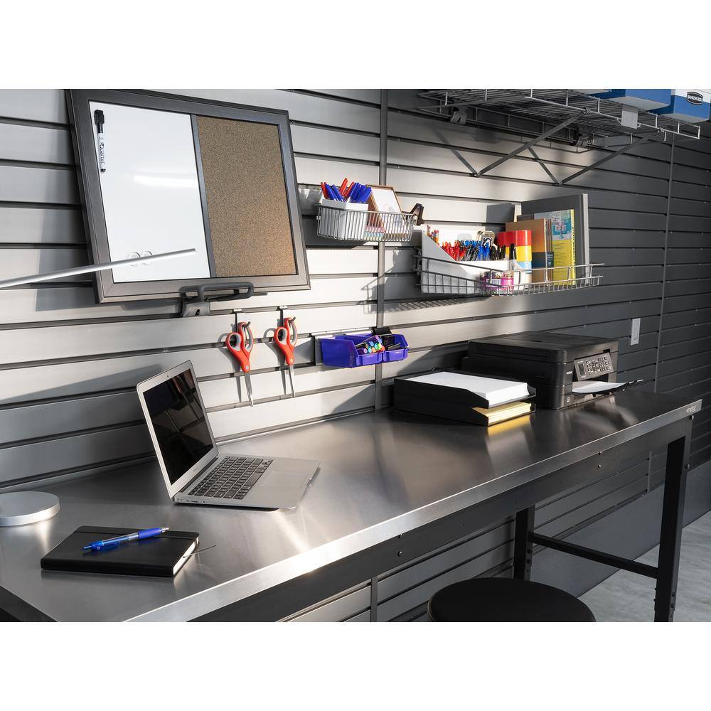 NewAge Products Steel Slatwall Blue Parts Bins (4-Pack)