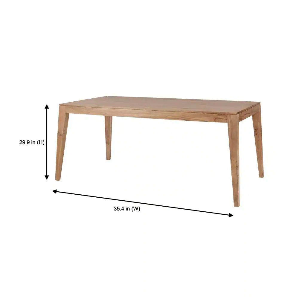 Home Decorators Collection Greyburn Pecan Brown Finish Rectangular Dining Table for 6 with Tapered Square Legs (68.9 in. L x 29.9 in. H)