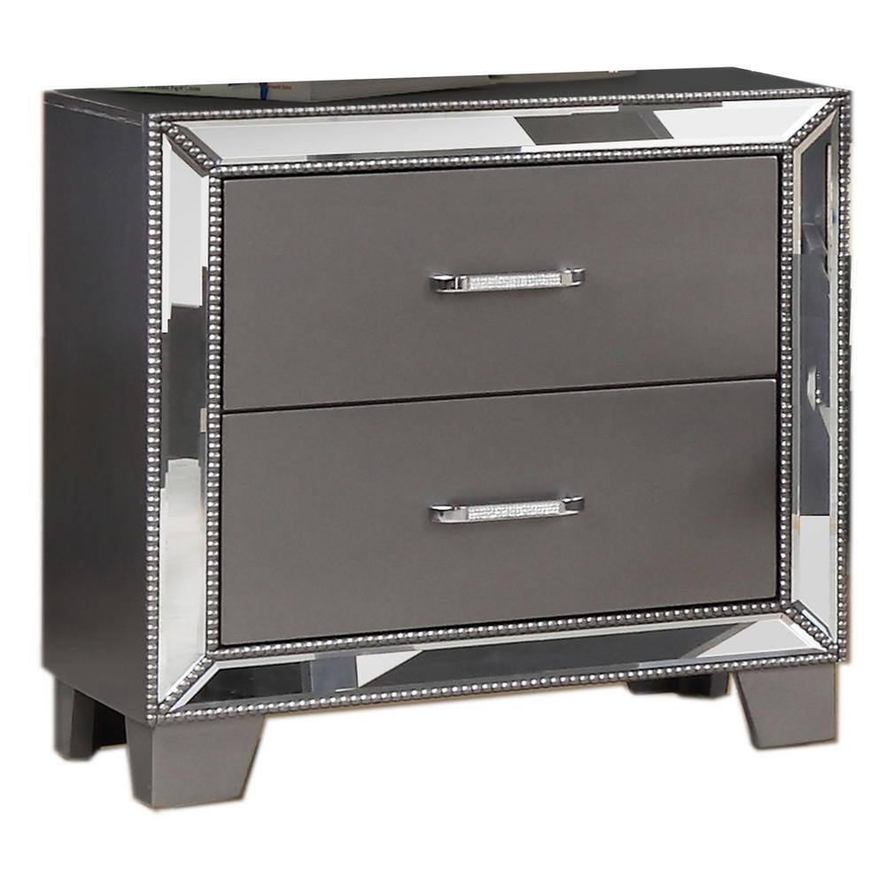 None Barbara Traditional Sedona Silver King Bedroom Set (5-Piece)