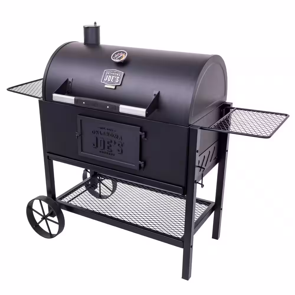 OKLAHOMA JOE'S Judge Charcoal Smoker Grill in Black with 540 sq. in. Cooking Space