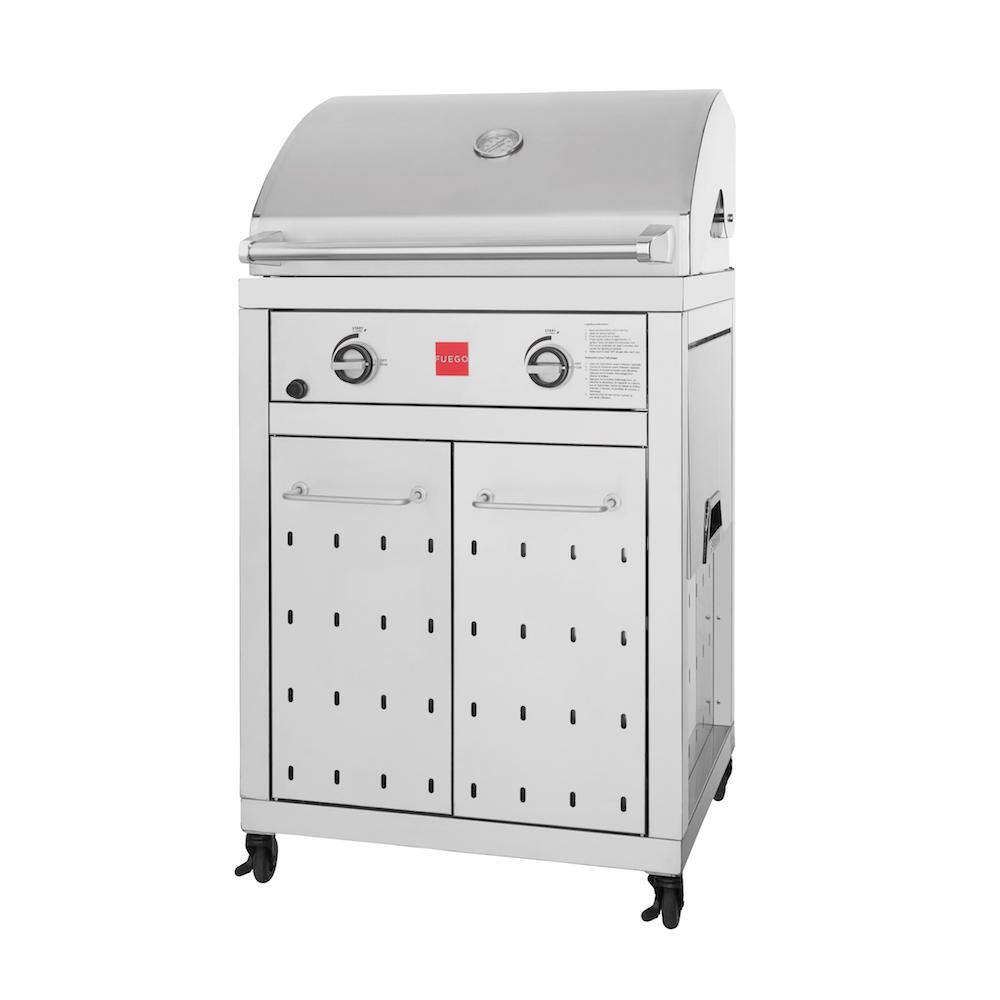 Fuego Premium 2-Burner Propane Gas Grill in Stainless Steel