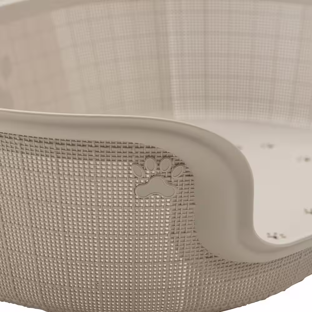 Rimax Dog Bed with Cushion for Small or Medium Dogs in Taupe