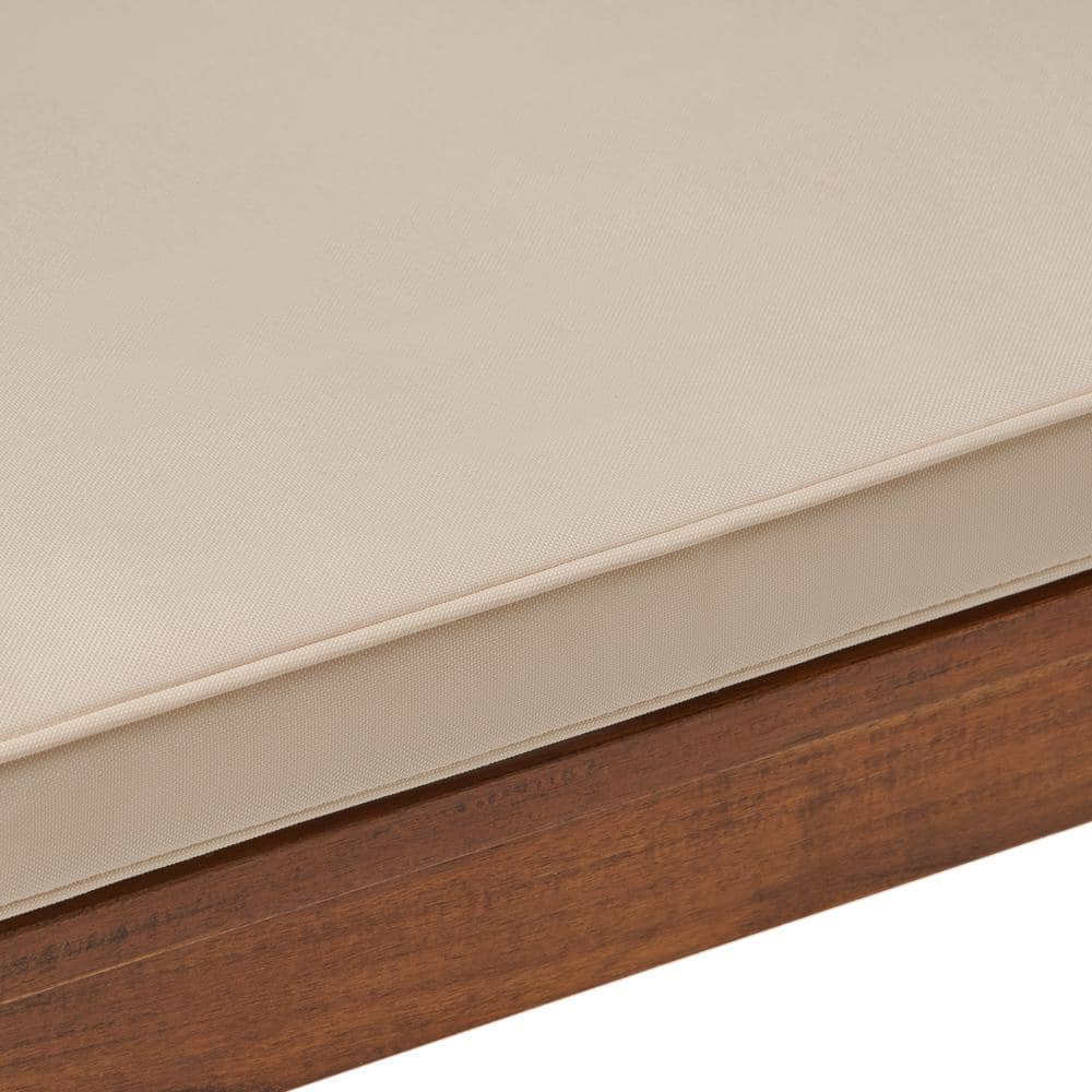 Noble House Nelson Rich Mahogany Bench with Cushion