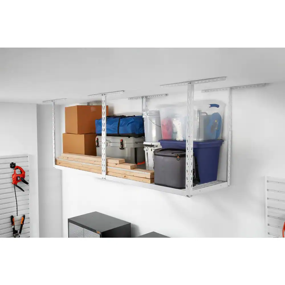 Gladiator GearLoft white Adjustable Height Overhead Garage Storage Rack (96 in W x 24 in D)