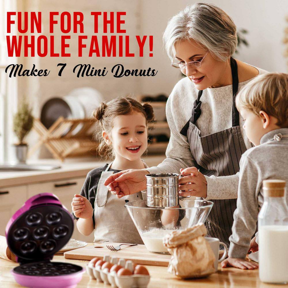 Brentwood Appliances 750 W Pink Electric Food Maker (Mini Donut Maker) Nonstick