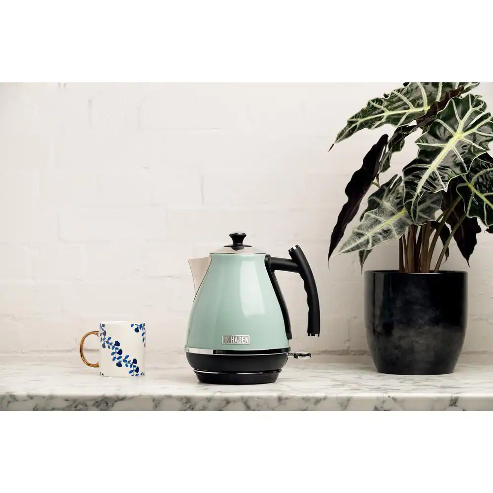 HADEN Cotswold 1.7 l 7-Cup Green Stainless Steel Electric Kettle with Auto Shut-Off and Boil-Dry Protection