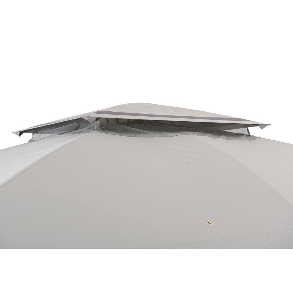 Sunjoy SummerCove Fiona 11 ft. x 13 ft. Gray 2-tier Gazebo