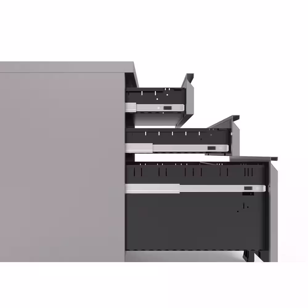 Furniture of America St Clare Silver Mobile File Cabinet with Locking Drawer