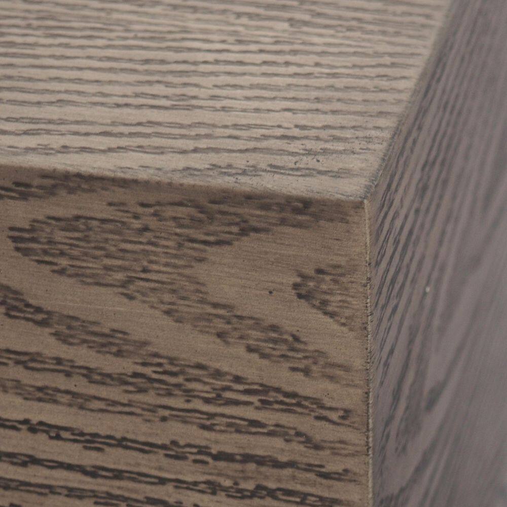 Noble House Mayfair Brown Wood Pattern Metal Rectangular Stone Fire Pit (No Tank Holder)