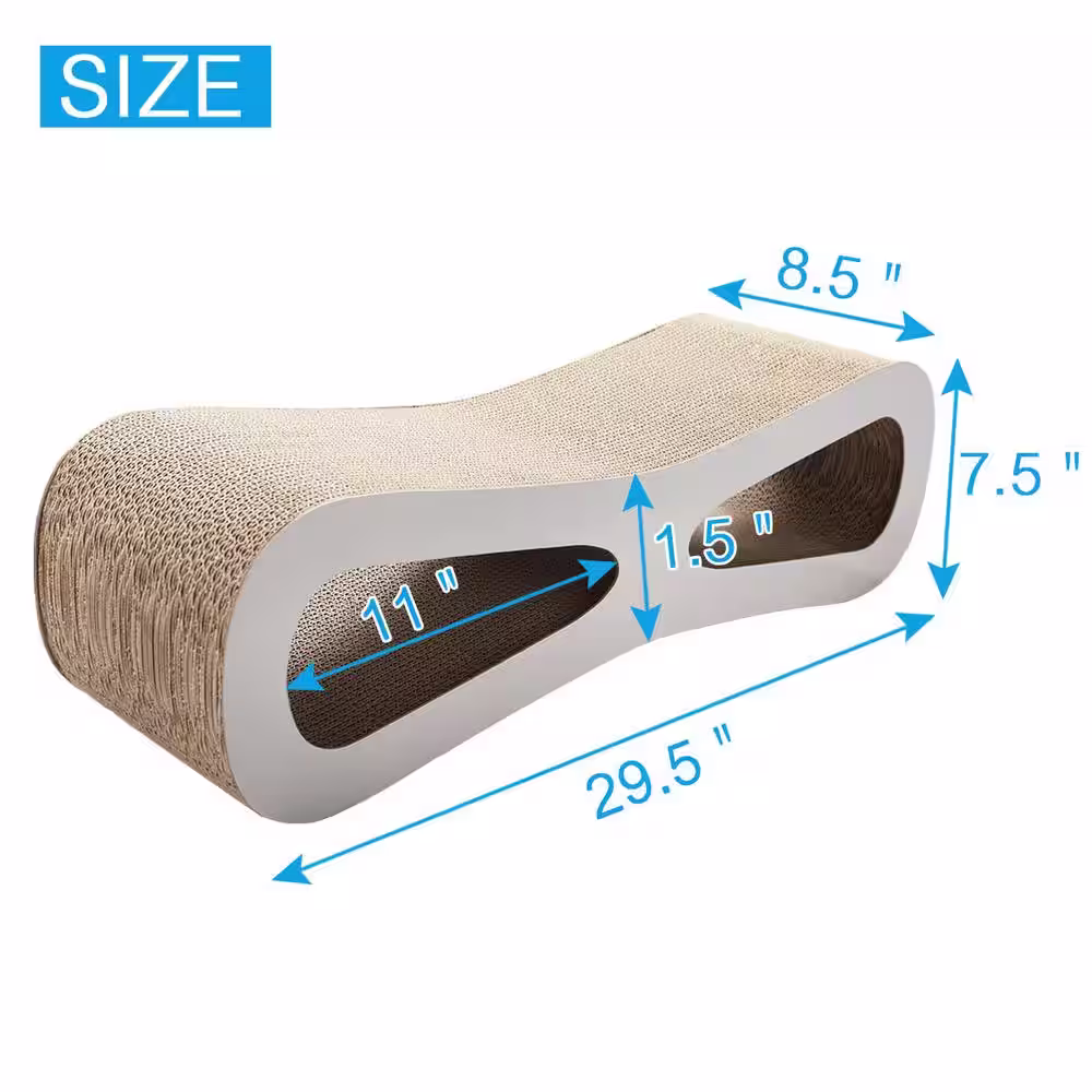 None Cat-eyed Cat Scratcher and Lounge Protect Furniture Functional Original Wood Color